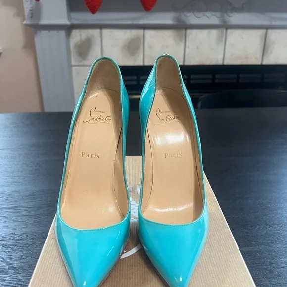 Christian Louboutin Aqua StilettoHeels - Picture 2 of 9